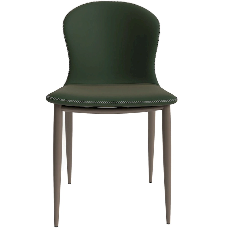 Mosaic Modern Upholstered Fabric Dining Chair with Metal Legs by LeisureMod