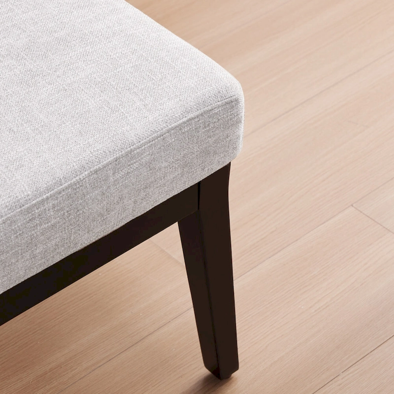 Mid Century 27.7 Upholstered Arm Chair with Solid Wood Frame and Ottoman