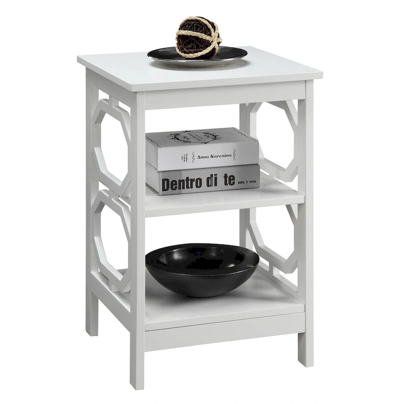 Convenience Concepts Omega End Table with Shelves