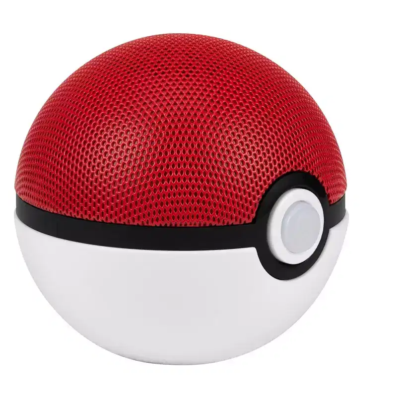 eKids Pokemon Pokeball Bluetooth Speaker, Wireless Speaker with Charging Cable  Red (Pi-B67PK.FXv25)