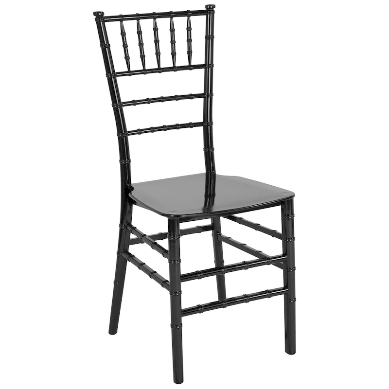 Resin Stackable Chiavari Chair - 15W x 18.75D x 35H - 15W x 18.75D x 35H