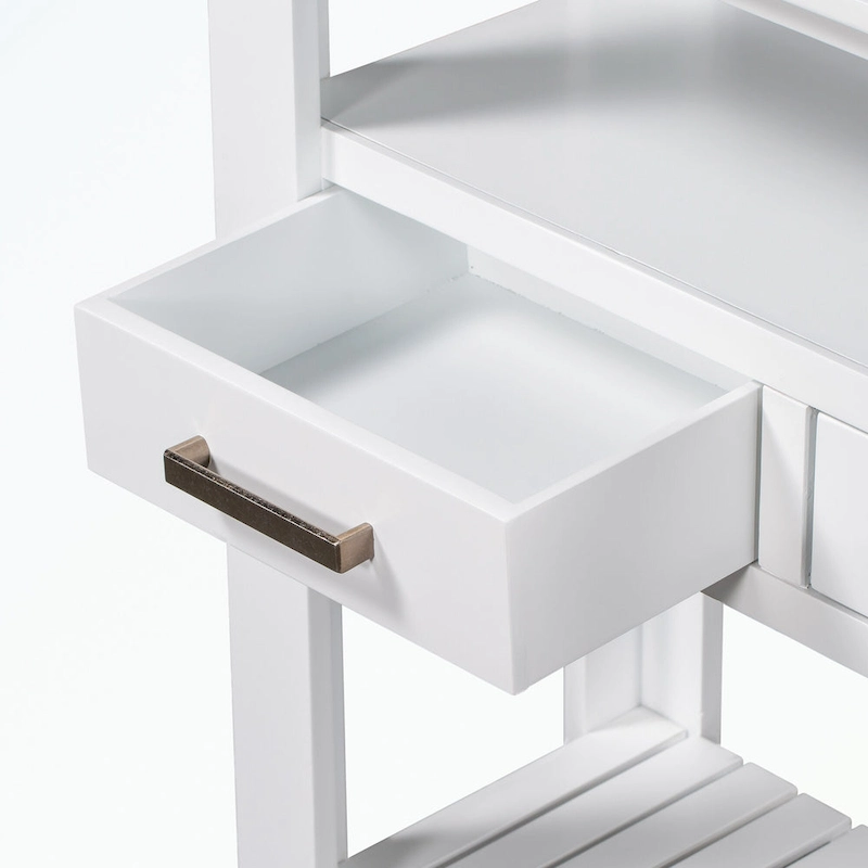 Console Table with 4 Drawers and 2 Shelves