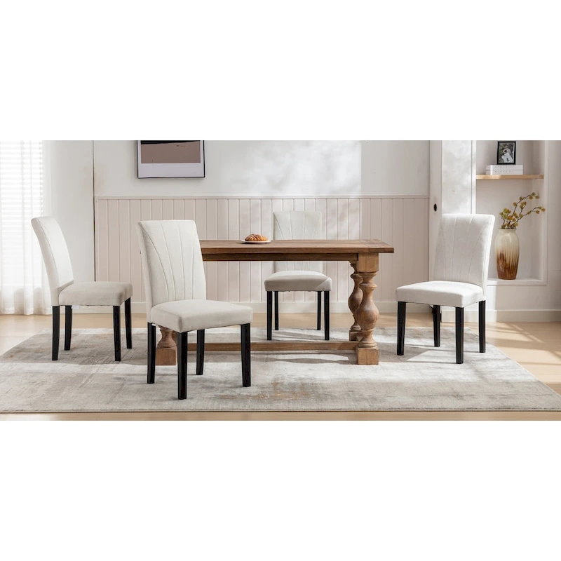 VECELO Upholstered Dining Chairs Set of 2 Parson Classic Upholstered Dining Chair,Modern 37 Parson Chairs