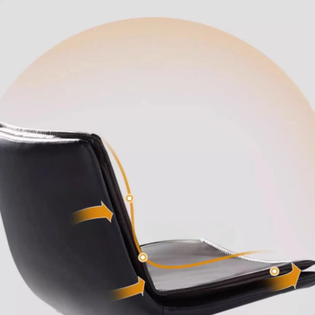 Modern Leather Counter Height Bar Stool with Back