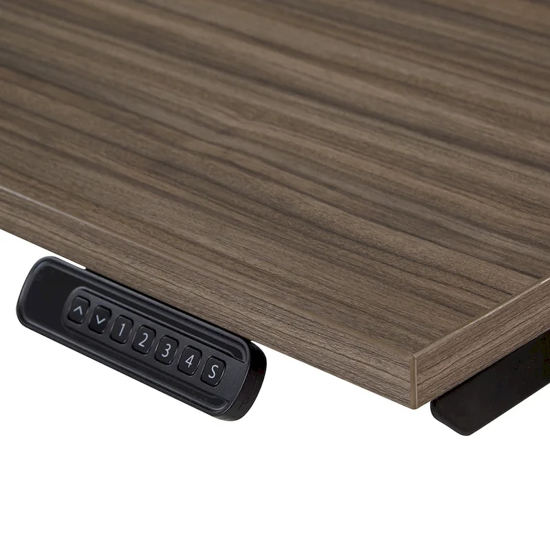 Walnut / White / Black Electric Height-Adjustable Standing Desk – Single
