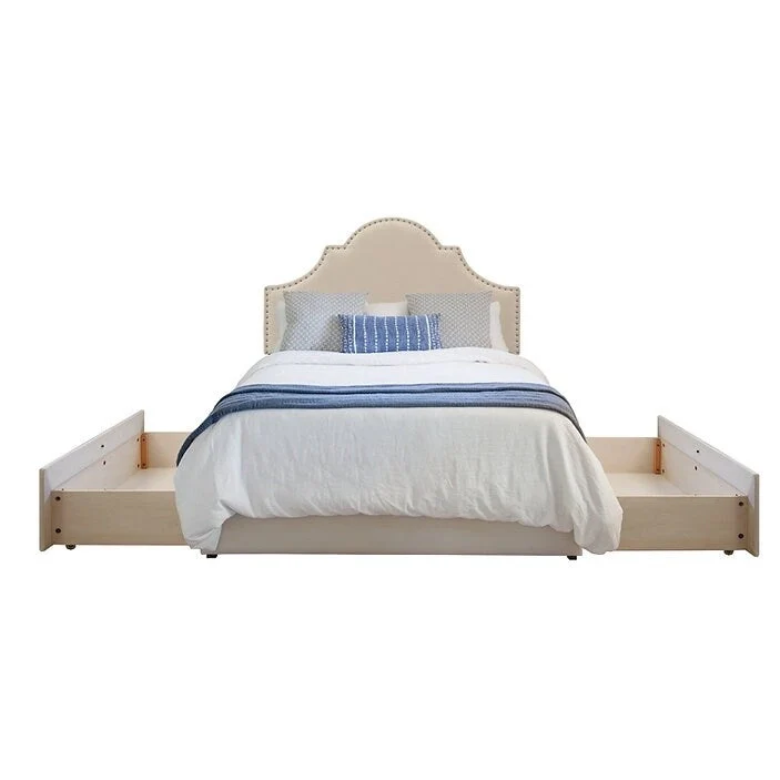 Portsmith Mammoth Upholstered Platform 2 Drawer Storage Bed