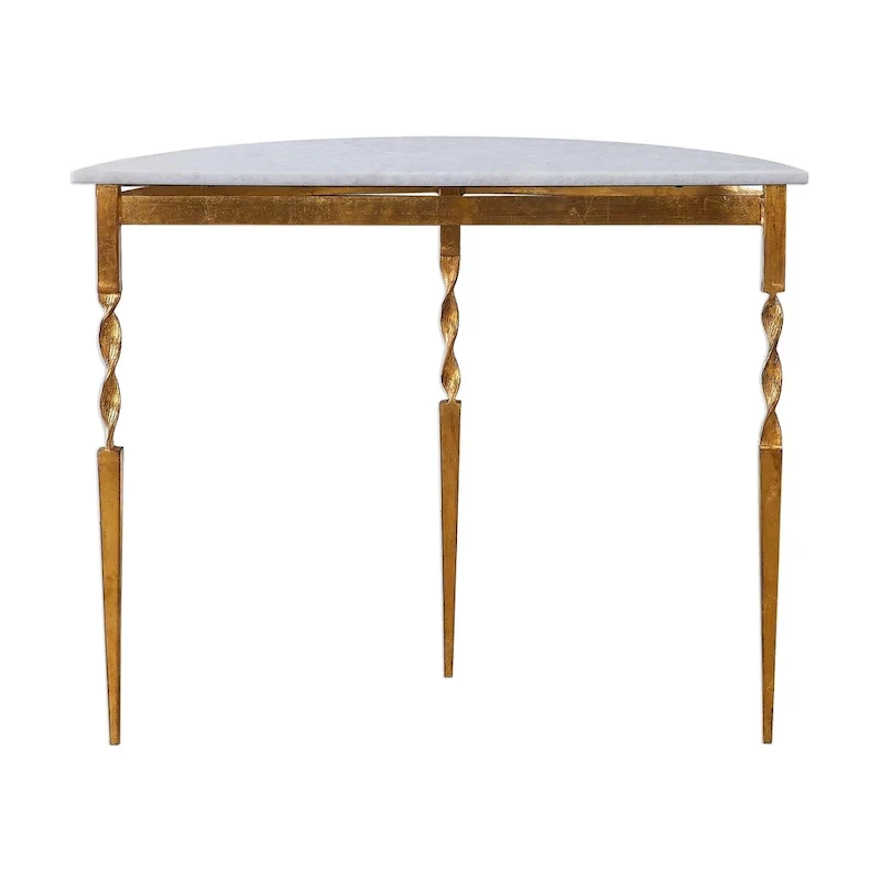 Uttermost Imelda Gold Demilune Console Table