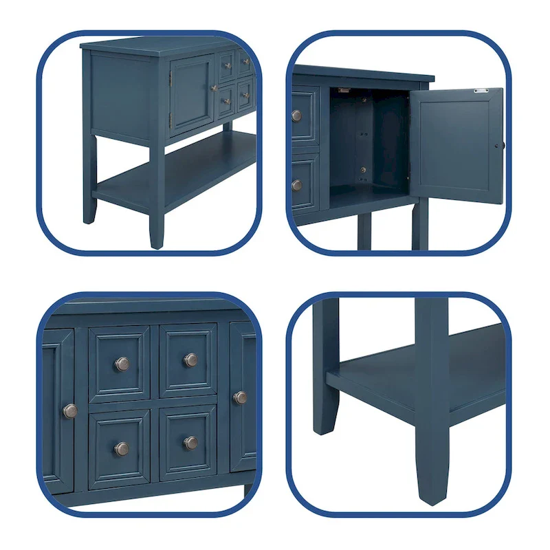 Buffet Sideboard Console Table with Bottom Shelf