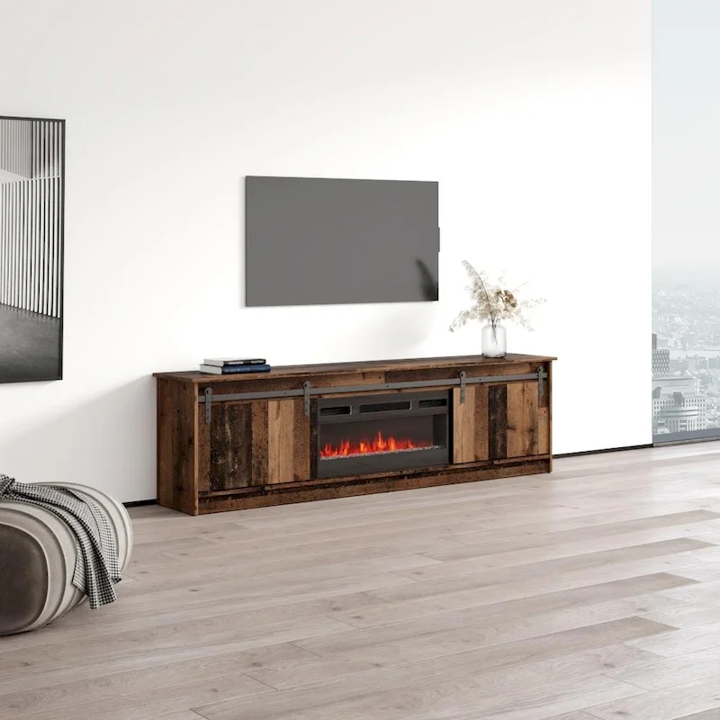 Modern Fireplace TV Stand