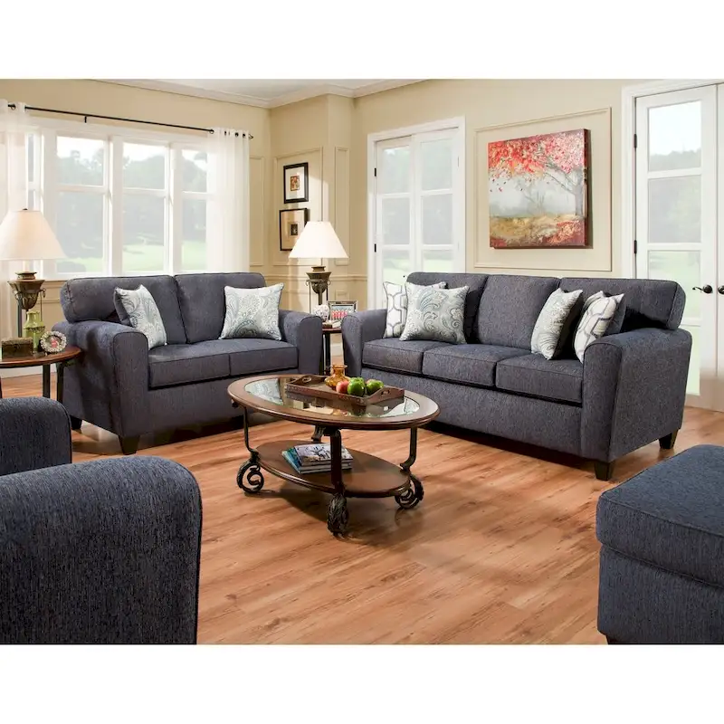 Hillingdon Sofa (Brown/ Cream/ Denim)