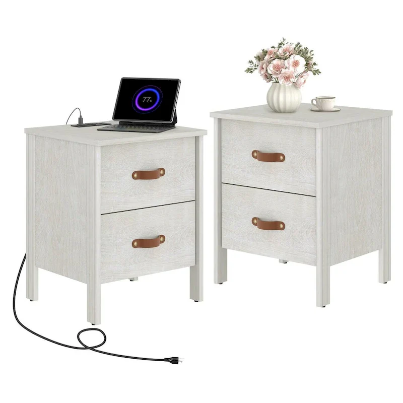 Small Side Table End Table Nightstand with Drawers