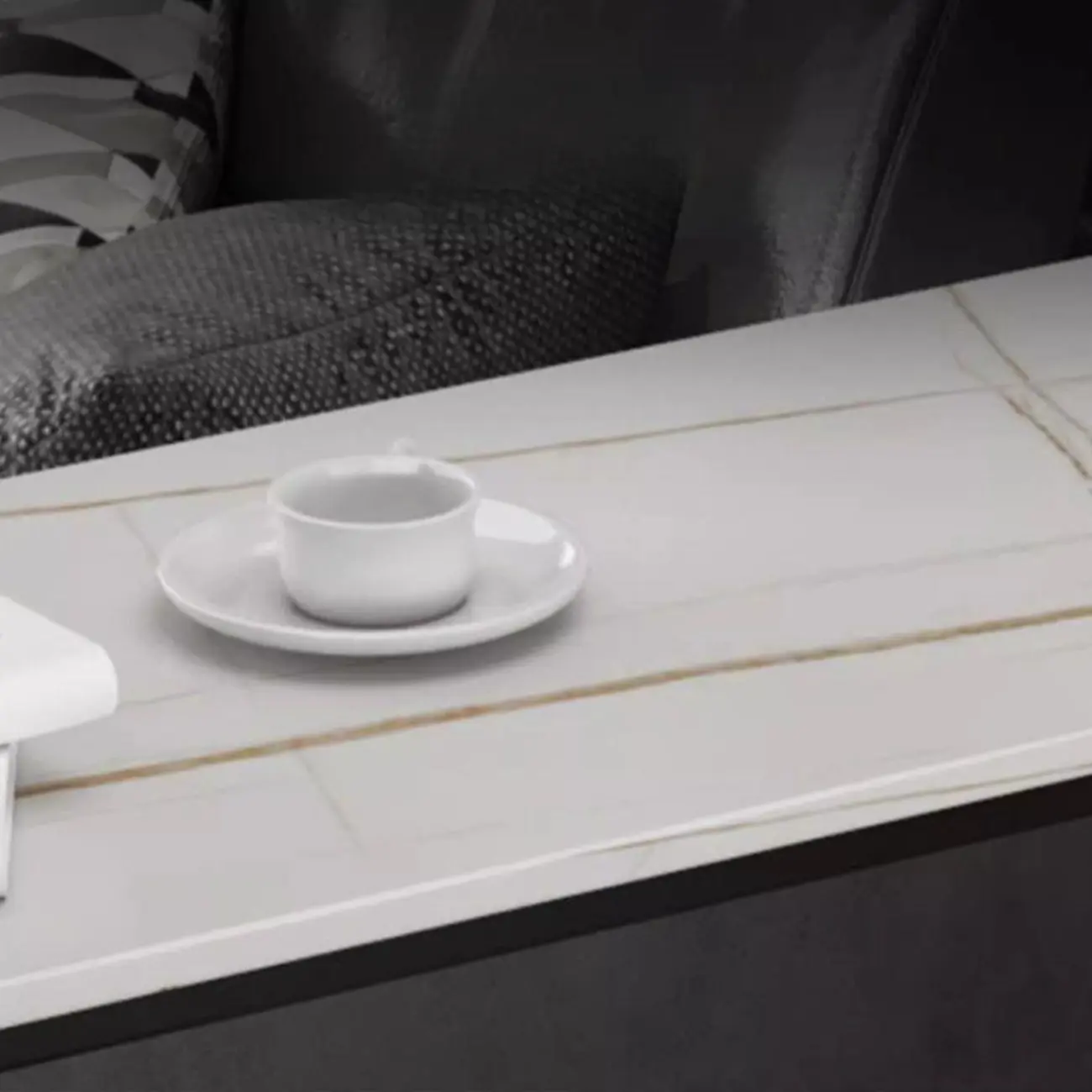 Scandinavian Slate Metal Rectangular Bar Tables