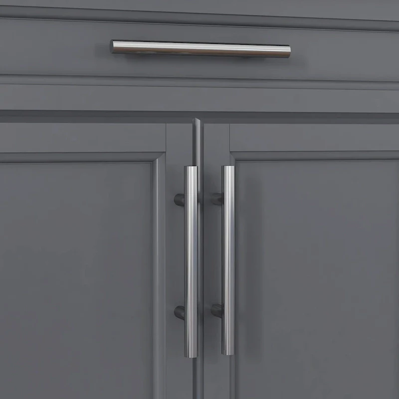 Rolling Kitchen Island on Wheels with Stainless Steel Countertop