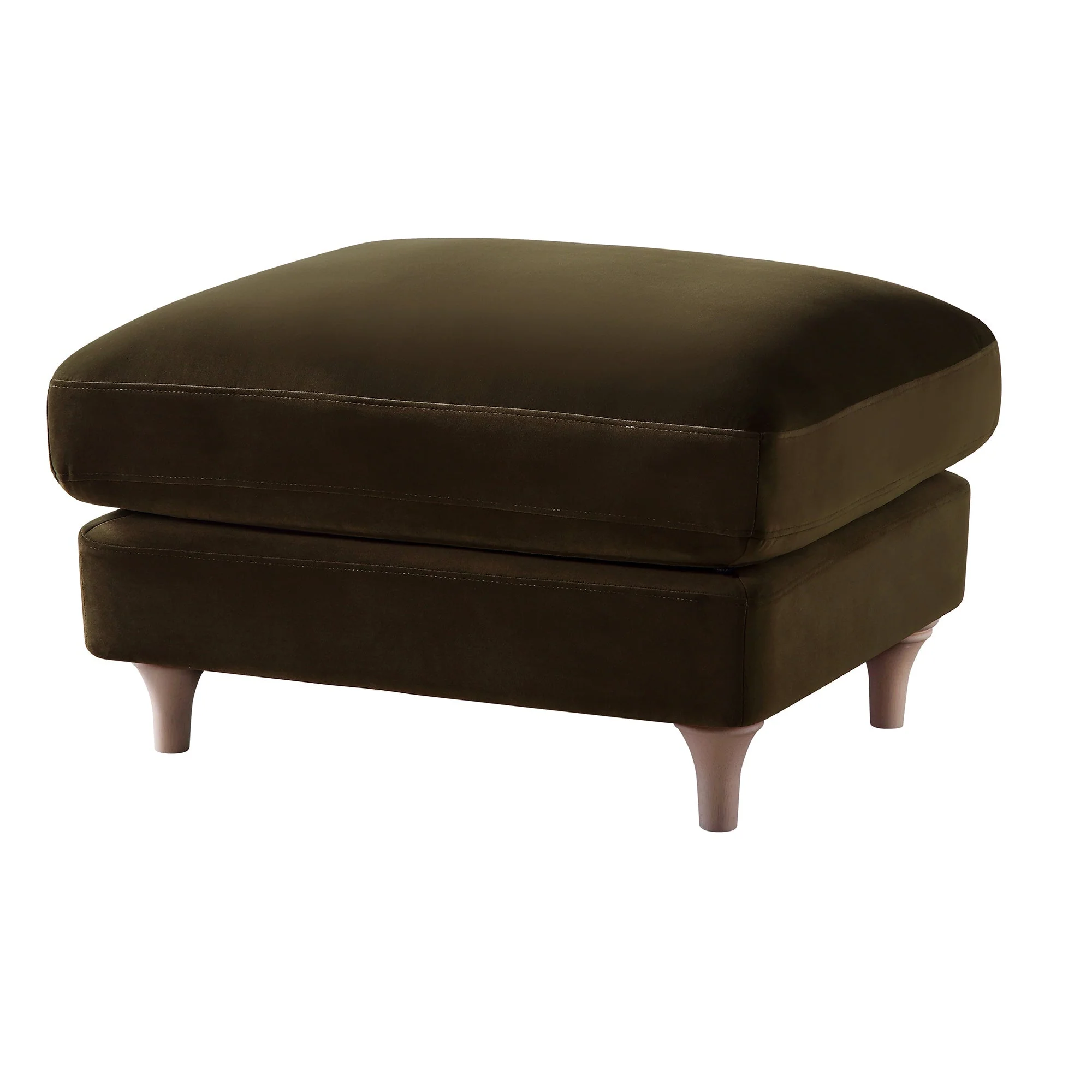 Seaweed Velvet Sofa, Footstool