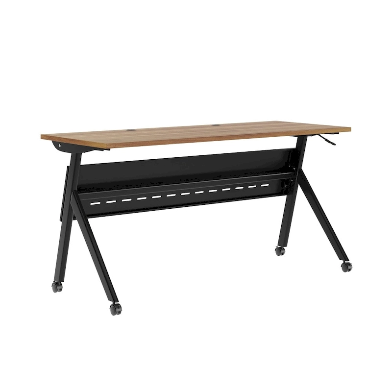 Commercial Nesting Flip Training Table with Steel Frame and Y-Legs - 23.5W x 60D x 30H