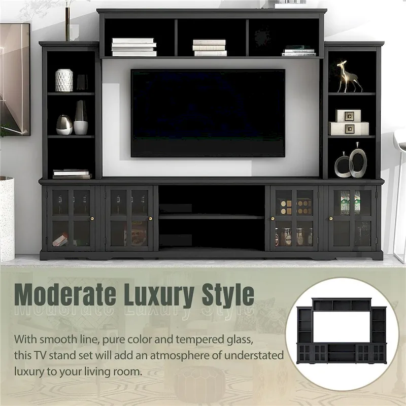 Modern Minimalism Style Entertainment Wall and TV Stand
