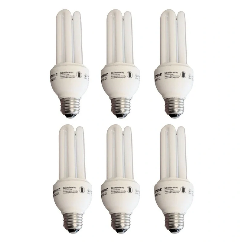 18 Watt Full Spectrum CFL Replacement Bulb (SET OF 6) Standard base by VisionMax - White