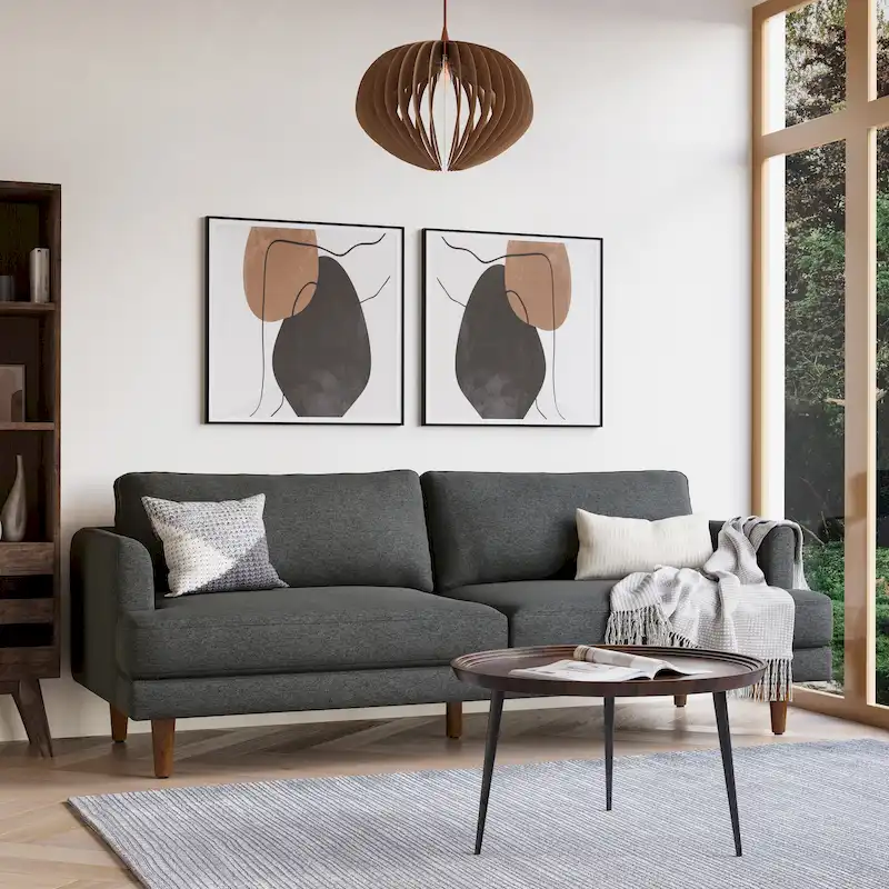 76 inch Mid-Century Modern Loveseat Sofa for 2