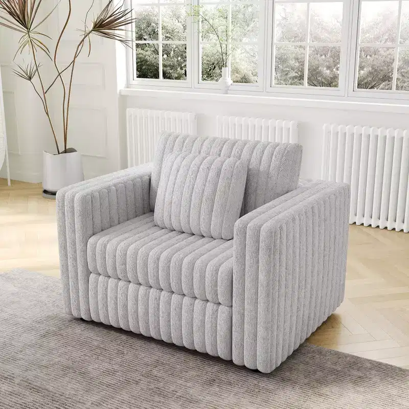 TUYOHW 44.9 Inch Modern Single Sofa Chair with 2 Pillows for Living Room,Apartment,Office