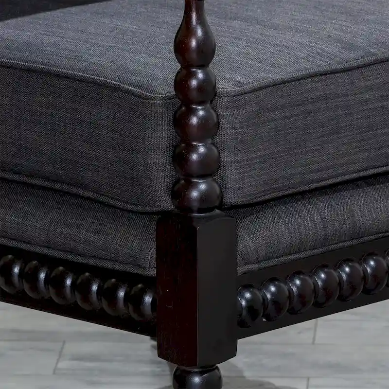 Spindle Fabric Arm Chair