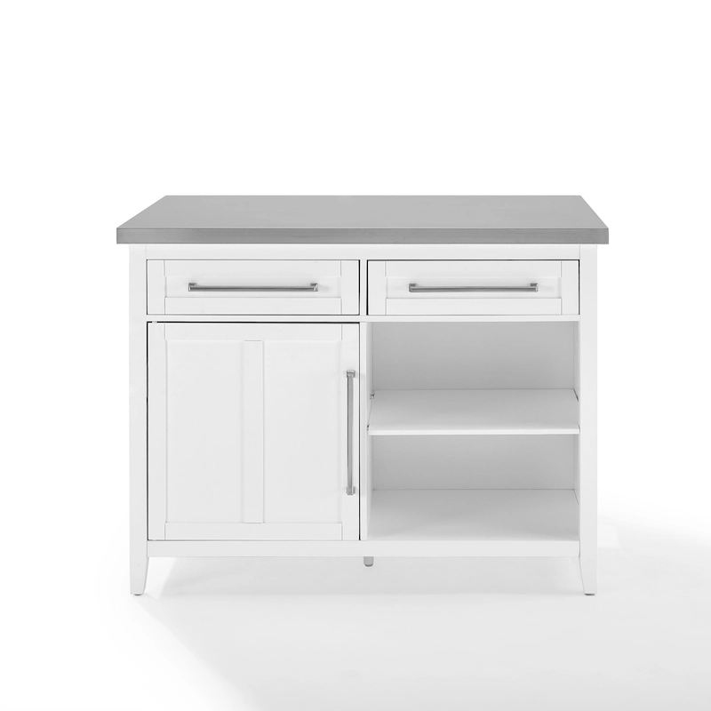 Crosley Silvia Stainless Steel Top Kitchen Island - 28d x 46w x 36.5h