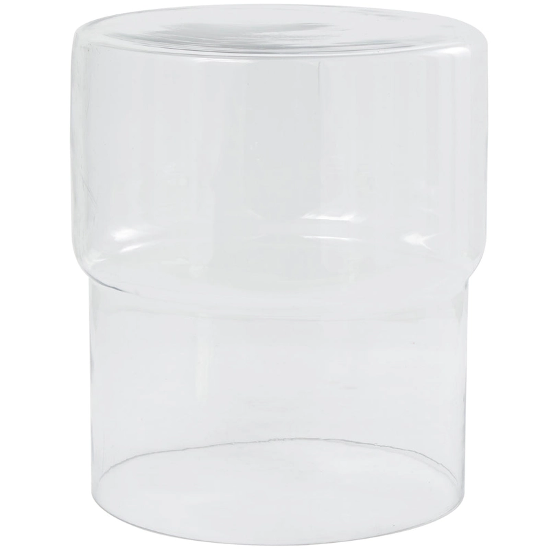 Glass Modern Accent Table - Clear or Red - Roche River Decor