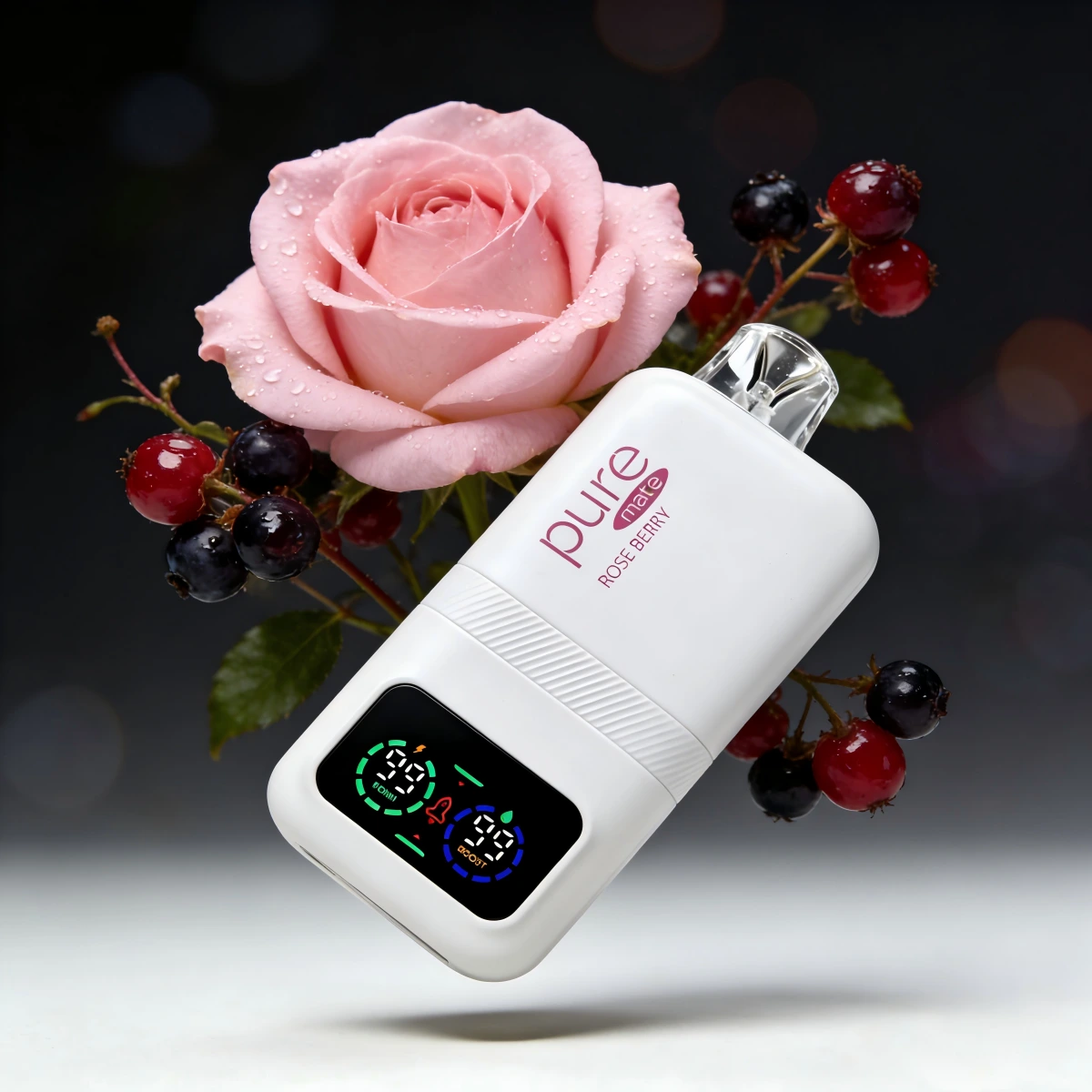 Pure Mate Vitalize Blue Raspberry Nicotine-Free Vape - Vitamin B12 Infused Berry Flavor Diffuser