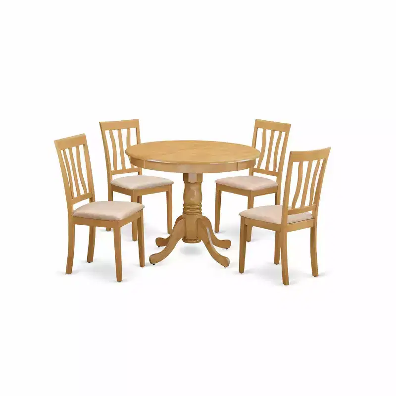 HomeStock Modern Round Dining Table Set With 4 Chairs