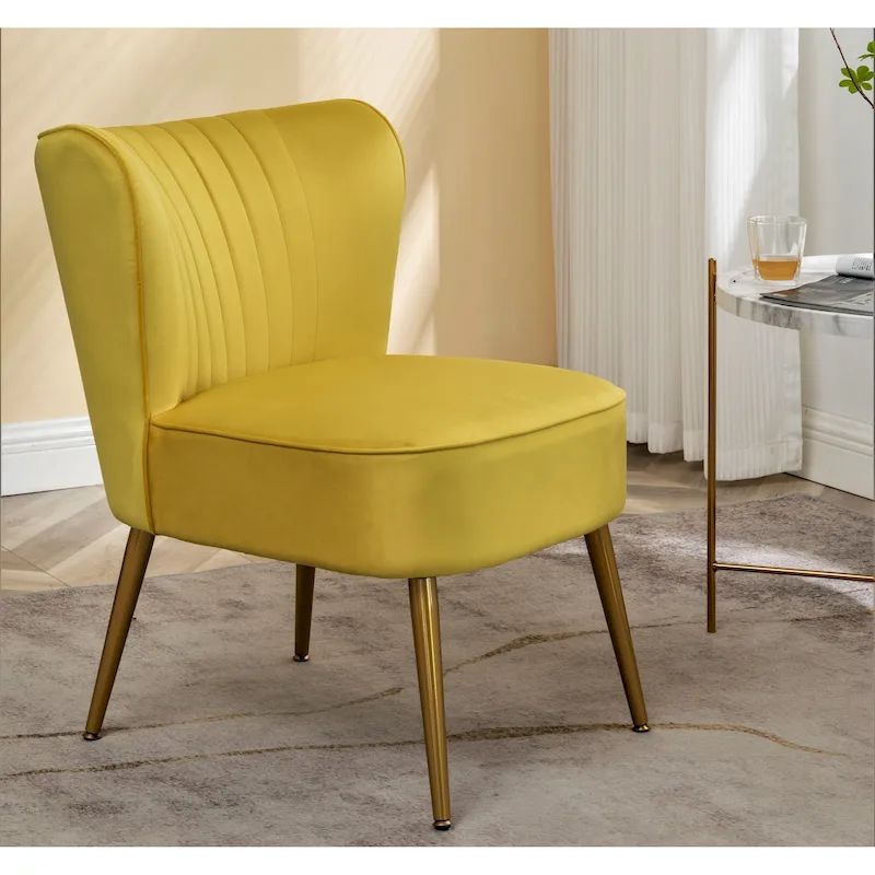 Us Pride Furniture Sauter 23.2 Wide Mid-Century Modern Microfiber Accent Chair