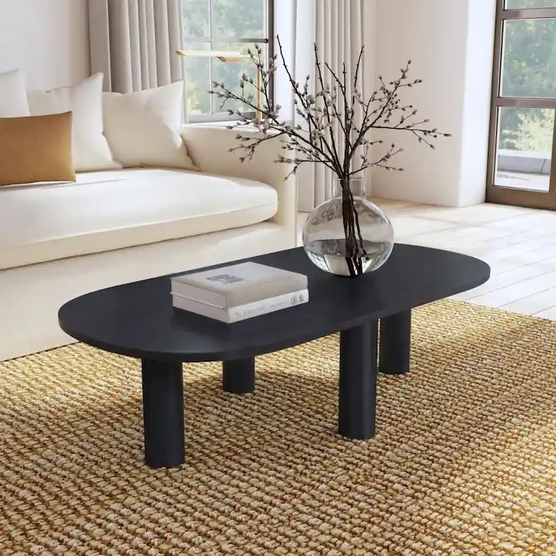 Oval Mango Wood Coffee Table