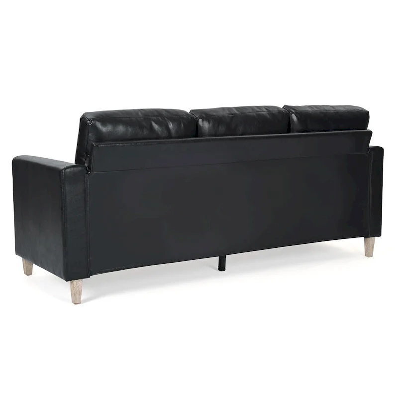 Larb Modern Solid Wood Three-Seater Sofa Couch by Christopher Knight Home