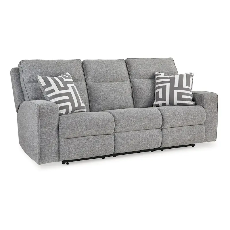 Signature Design by Ashley Biscoe Pewter Power Reclining Sofa - 88 W x 43 D x 42 H