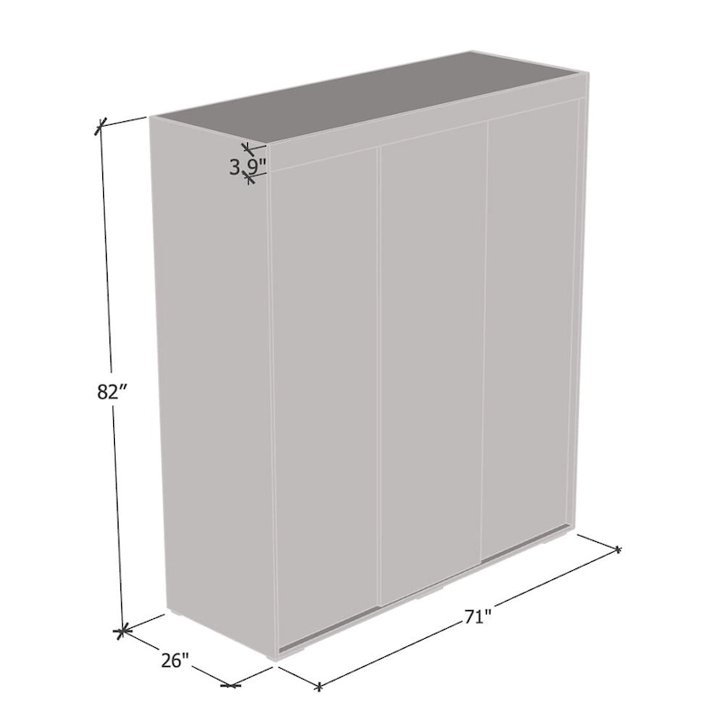 Copper Grove Parasol 71-inch Modern Glossy Armoire