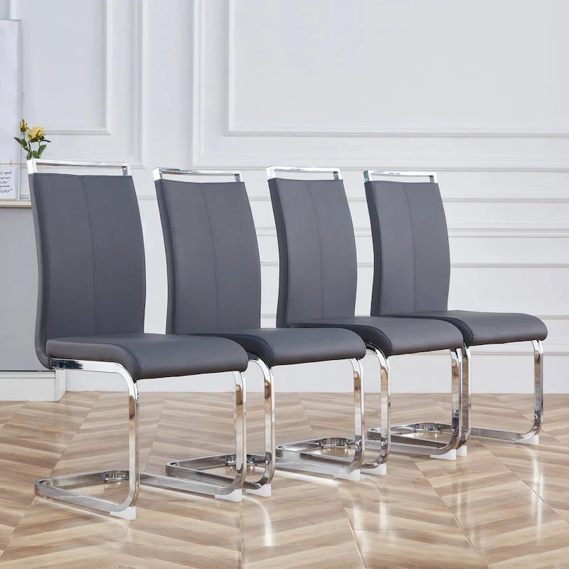 Modern Dining Chairs PU Faux Leather set of 4