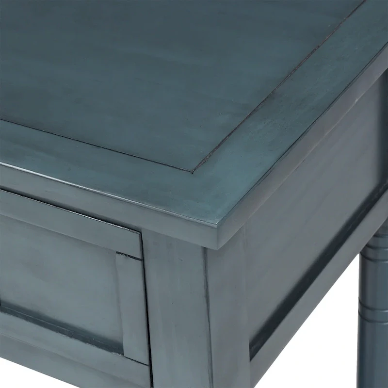 Modern Console Table with Two Drawers and Bottom Shelf