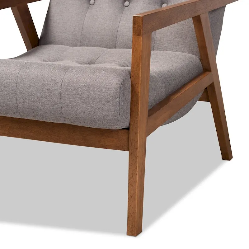 Carson Carrington Baberg Upholstered Armchair and Footstool Set