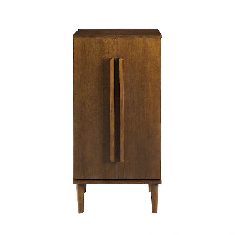 Solid Jewelry Armoire on Tapered Legs - 38 - Brown
