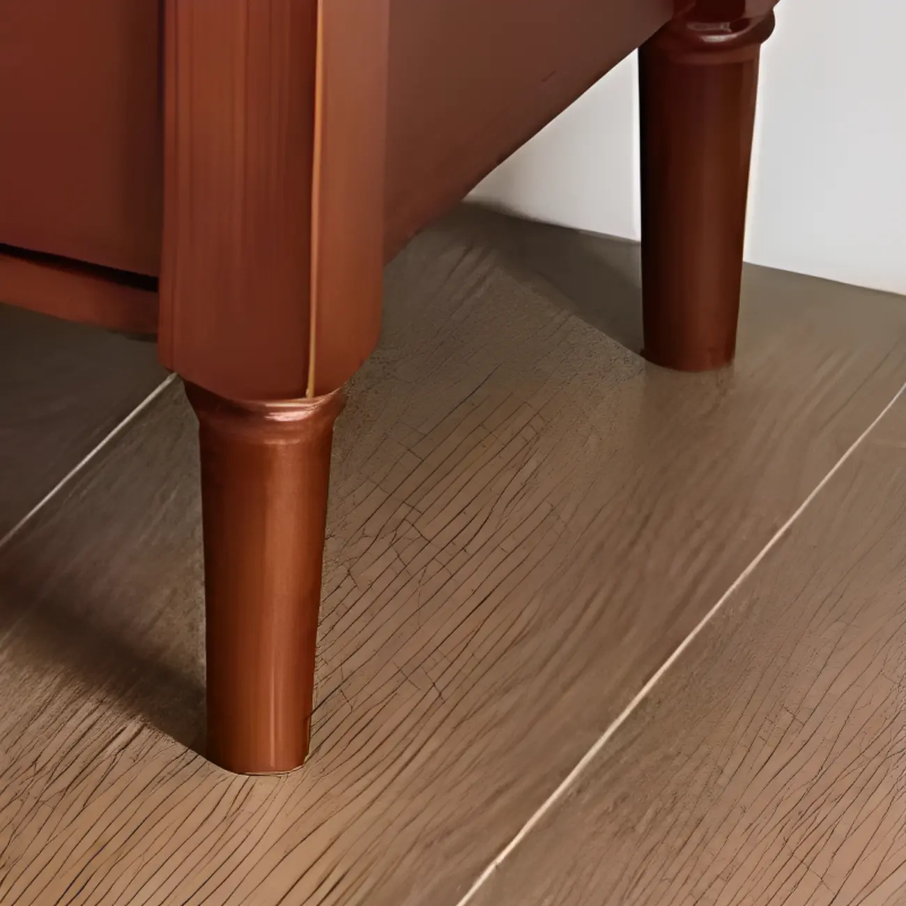 French Country Black 2 Drawers Wooden Nightstand