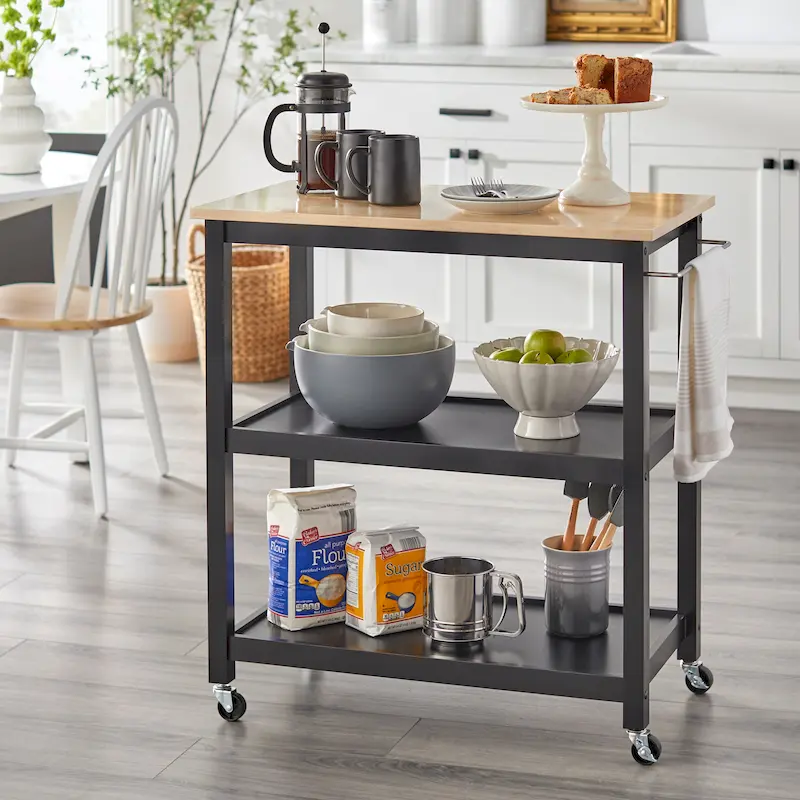 Simple Living Janelle Rolling Kitchen Cart