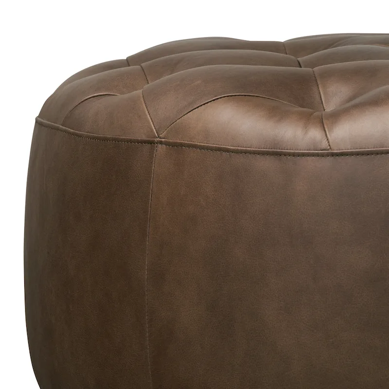Poly & Bark Ascot Ottoman - Full Grain Genuine Italian Leather