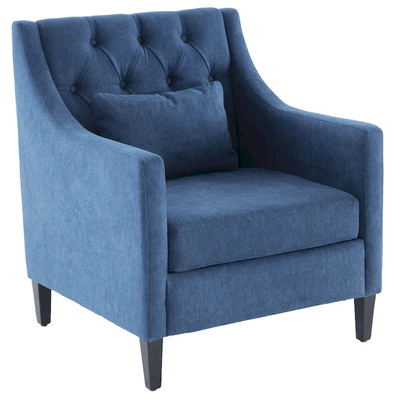 Upholstered Accent Armchair with Lumbar Pillow