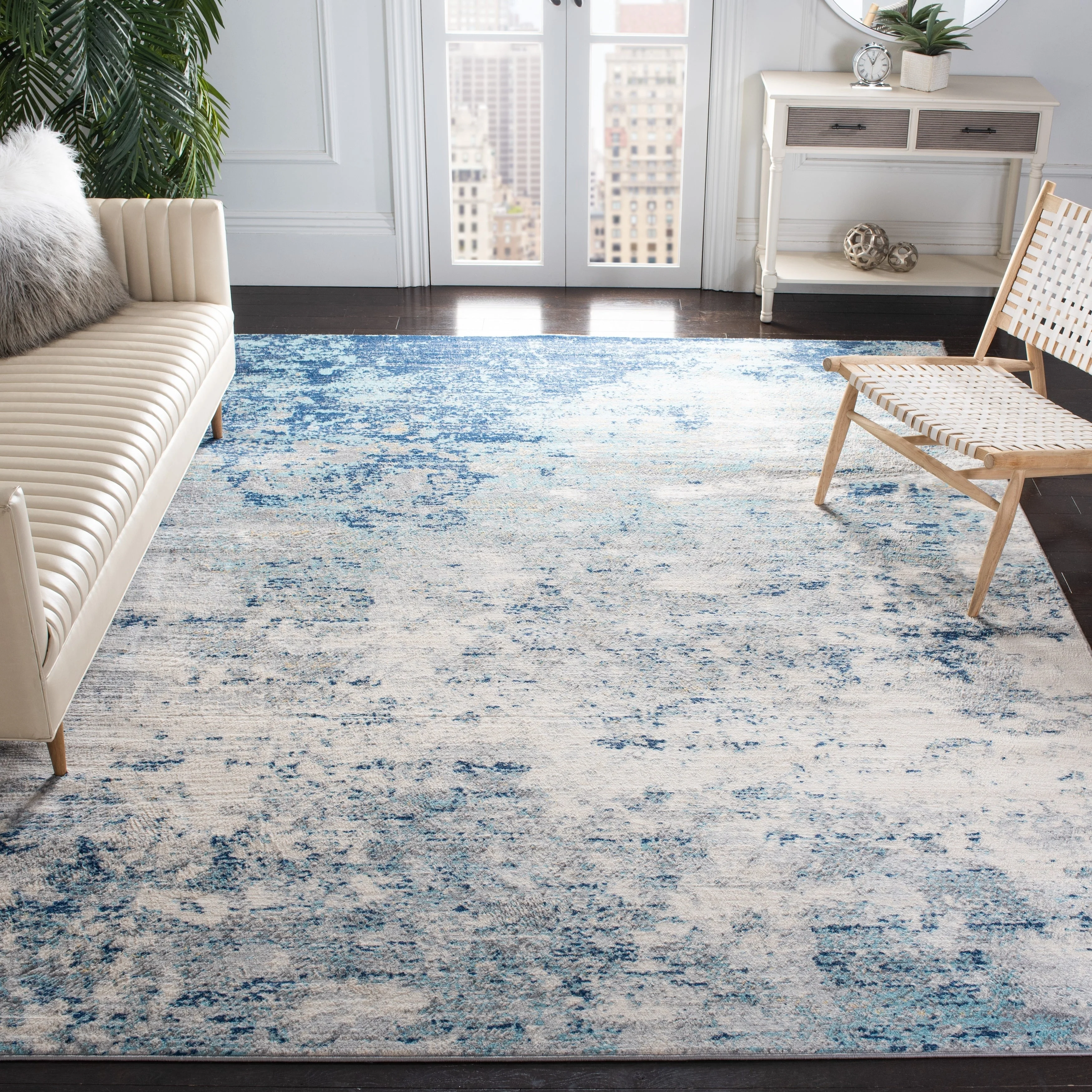 SAFAVIEH Jasper Shreya Modern Abstract Rug - Grey/Blue - 8