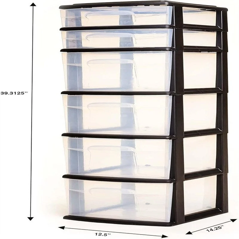 6-Drawer Plastic Home Office Bedroom