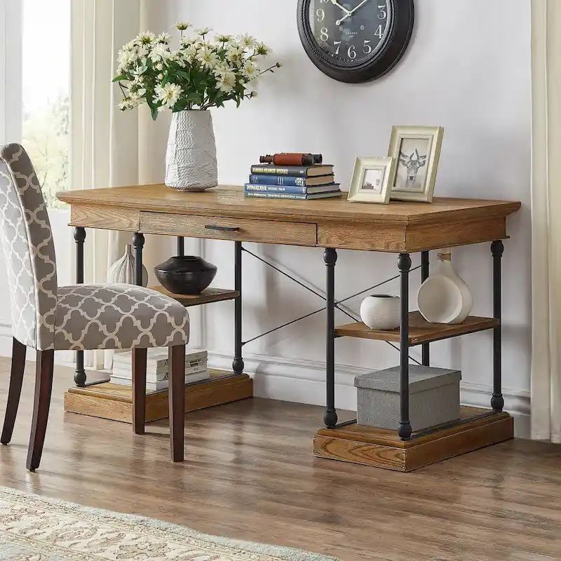 Dubrovnik Cornice 1-Drawer Storage Writing Desk