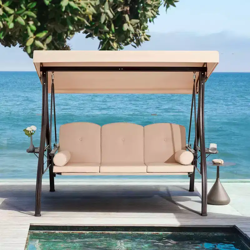EROMMY 3 Seat Outdoor Porch Swing Chair