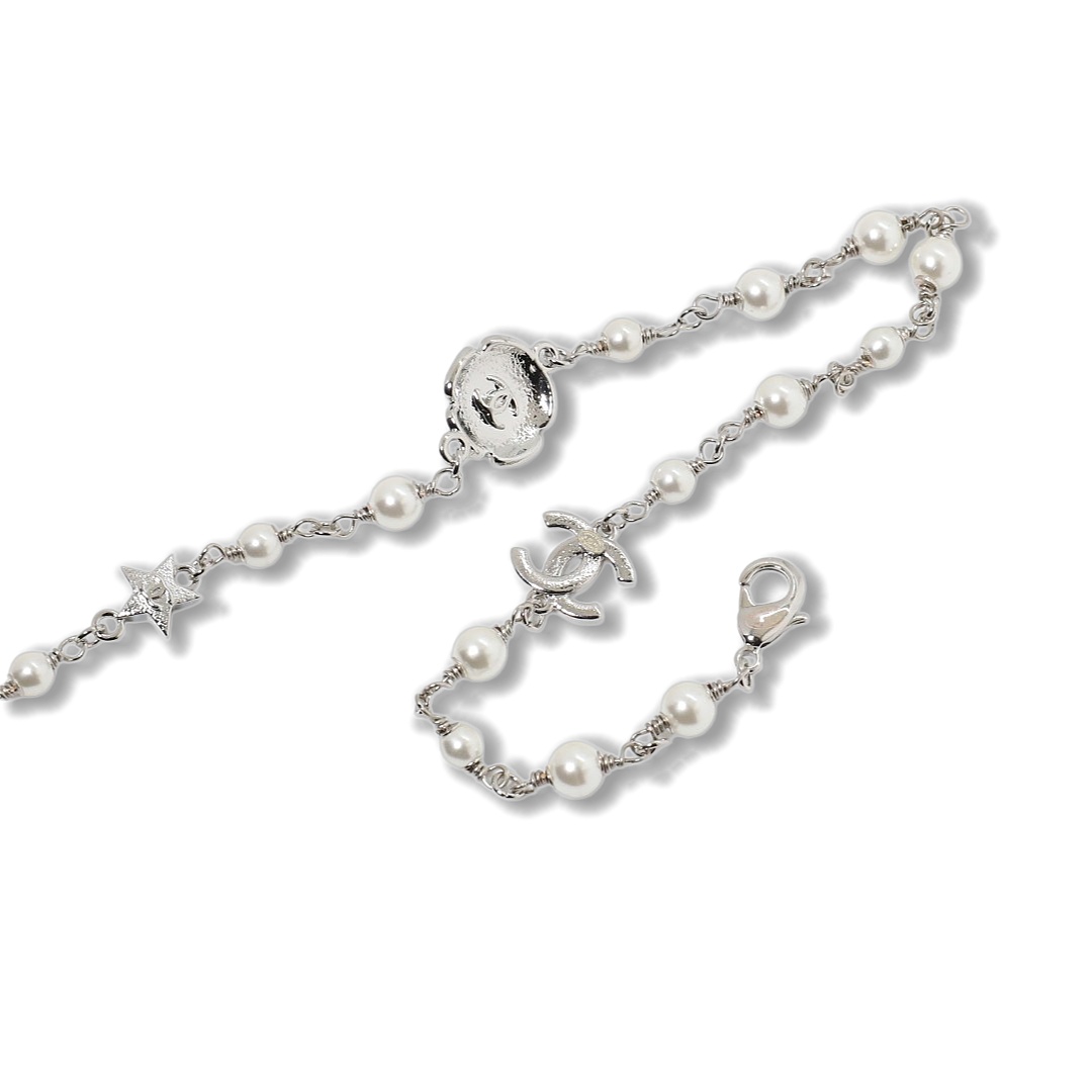 CCN237 Chanel enamel camellia choker necklace - ccjewelryacc