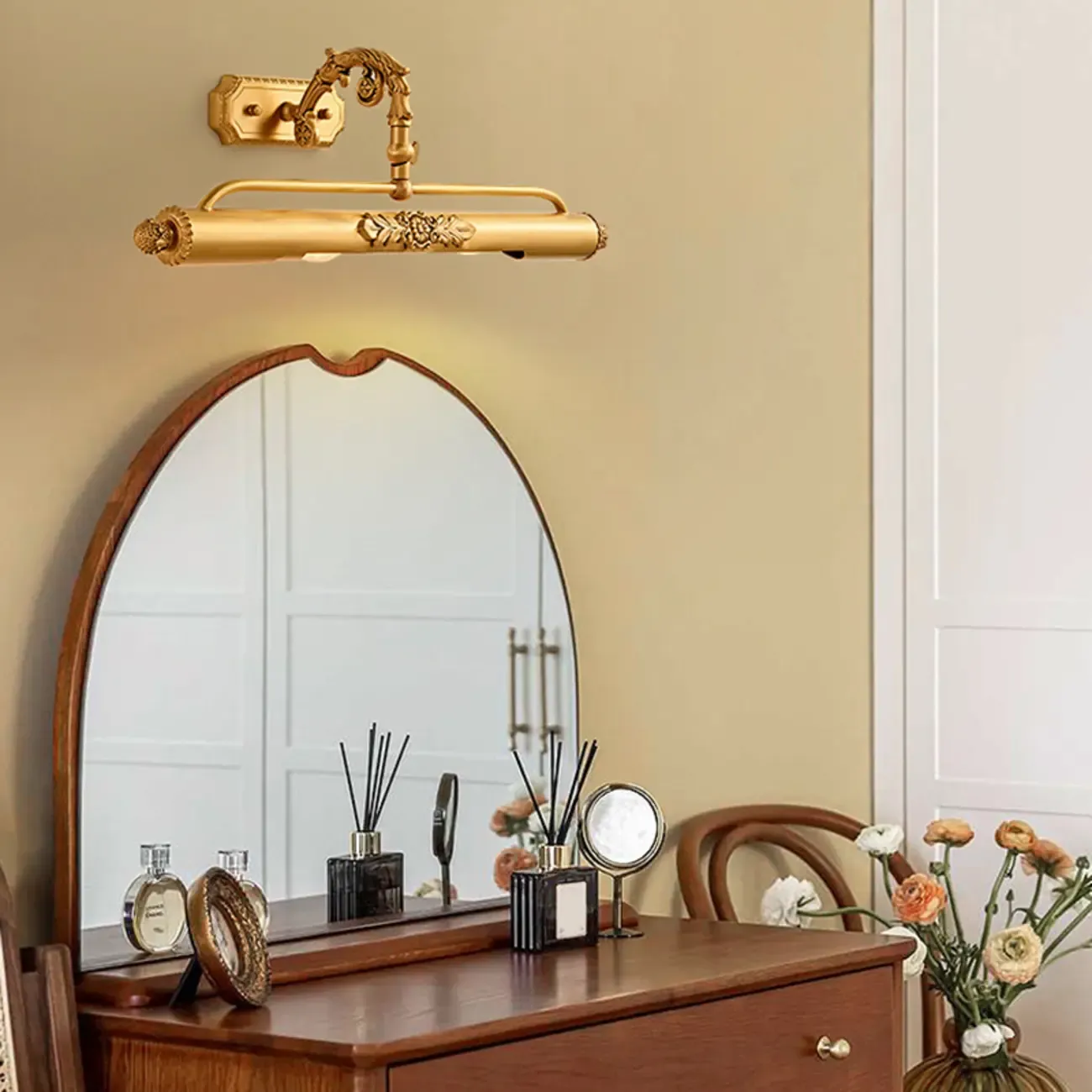 Modern Gold Tube Vanity Light Glam Vintage for Bathroom