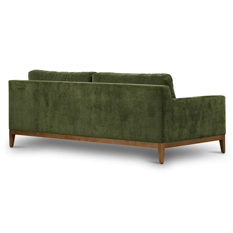 Poly & Bark Zyon 90 Sofa in Distressed Green Velvet