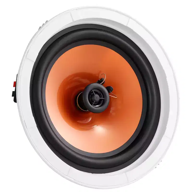 VEVOR 4 PCs 8 Inch In Ceiling Speakers, 100-Watts, Flush Mount Ceiling & in-Wall Speakers System with 8Impedance 89dB Sensitivity, White
