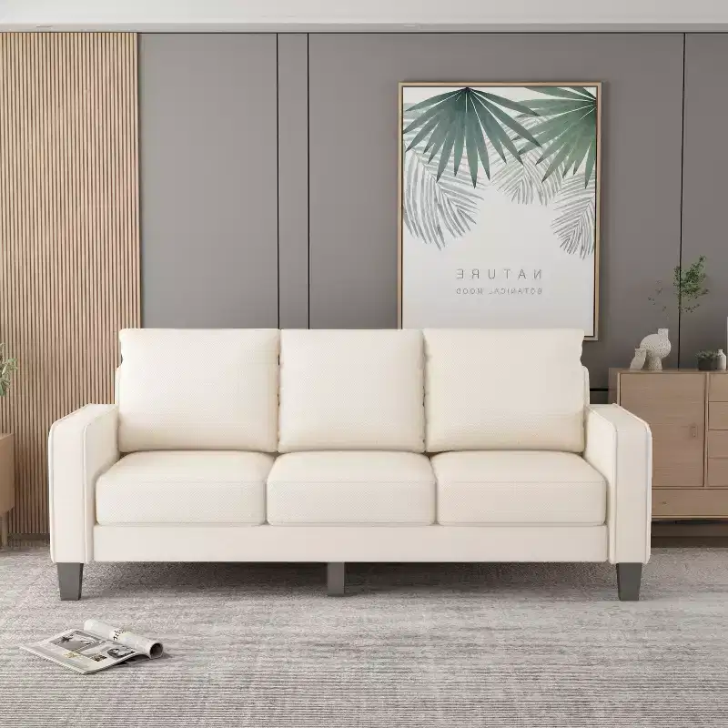 75 Modern Living Room Furniture Fabric Sofa - ModernLuxe